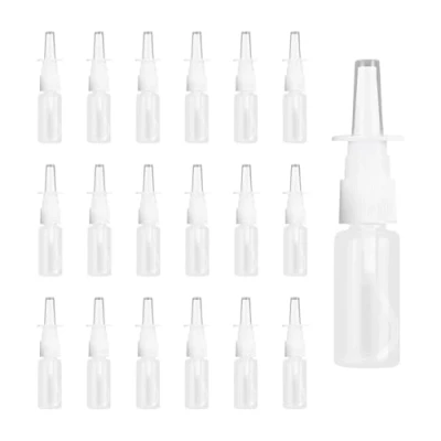 Imagen de 20 Piezas Botella de Spray Nasal, 20ml Recargable Plástico Botellas Aerosol Nasal con Bomba, Vacía Pulverizador para Aceite Esencial Salino