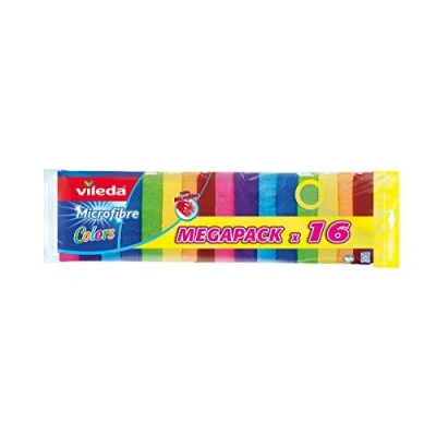 Imagen de Vileda Set de 16 bayetas Microfibras Colors, colores variados, 30 x cm, unidades