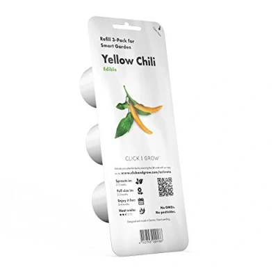 Imagen de Click &amp; Grow, Recambio Cápsulas de Pimientos Picantes Amarillos, Kit 3 Unidades