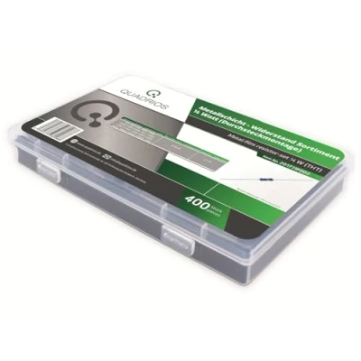 Imagen de QUADRIOS GmbH Surtido de resistencias capa metálica (1 ohmios, 1 m, 20 valores estándar E24, unidades (400 piezas, 0,25 W, tolerancia: 1%)
