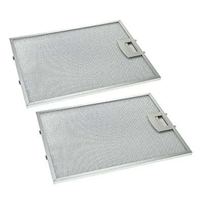 Imagen de vhbw 2x filtro metálicos de grasa compatible con Balay 3BD761BP/02, 3BD761NP/02, 3BD761XP/02, 3BD764B/01 campana extractora, metal