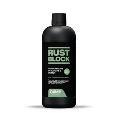 Imagen de CAMP RUST BLOCK Convertidor de Óxido y Primer, Convierte Bloquea el Oxido, Protector, Ecológico, Sobre pintable, 750ml