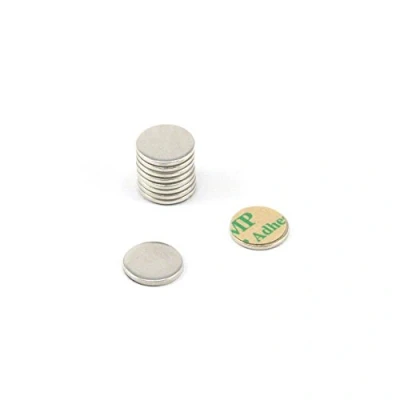 Imagen de Disco de Acero Dulce Níquel Con 3M Auto Adhesivo Para Artes, Manualidades, Fabricación Modelos, Bricolaje Y Pasatiempos 10mm Diámetro x 1mm Espesor Paquete 10
