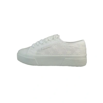 Imagen de Superga Mujer 2740 Sangallo Flower Sneaker, Blanco Total, 37 EU