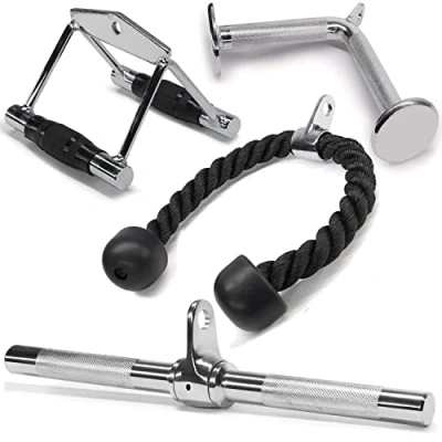 Imagen de Yes4All 4M82 Combo Cable Attachment, Cuerda Tríceps, Doble D, Barra Recta, en V