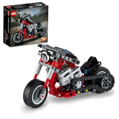 Imagen de LEGO 42132 Technic Moto, Set de Construcción 2en1, Maqueta Motocicleta o Chopper, Juguete para Niños y Niñas 7 Años en Adelante