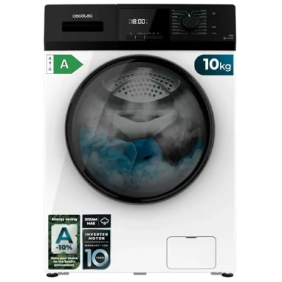 Imagen de Cecotec Lavadora 10Kg Carga Frontal Bolero Dresscode 10410 Inverter A. 1950W, 1400 rpm Regulables, 16 Programas, Motor Plus, Bajo Consumo, Vapor, Esterilización de la Ropa