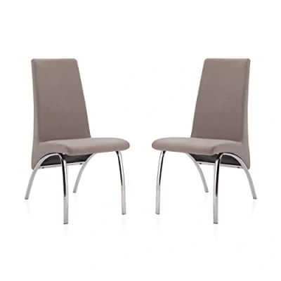 Imagen de duehome Pack 2 Sillas de Comedor, Salon, Modelo Lise, Acabado en Tejido Marengo, Medidas: 44 cm (Ancho) x 61 (Largo) 95 (Alto)