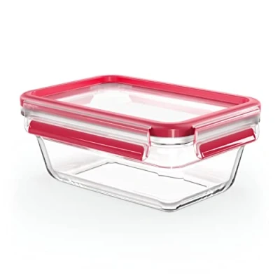 Imagen de Emsa Clip&amp;Close Hermético de Cristal rectangular polipropileno, higiénico, no retiene olores ni sabores 100% libre BPA, apto para congelador y microondas, lavavajillas