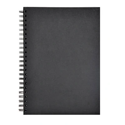 Imagen de Clairefontaine Ref 134253C Goldline Wirebound Pad (64 hojas de marfil) Tamaño A3, papel 140 g/m², diseño paisaje Cubierta negra Apto para técnicas secas