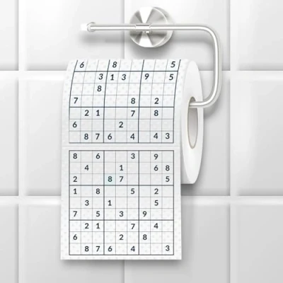 Imagen de papel higiénico Sudoku el divertido para los aficionados a puzzles