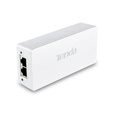 Imagen de Tenda PoE30G AT PoE Inyector, Adaptador, Splitter, Alimentador, 2 Puertos Gigabit RJ45, IEEE 802.3af / at, Plug and Play, Proporciona Energía hasta 100 Metros, 30W, 51V, Blanco
