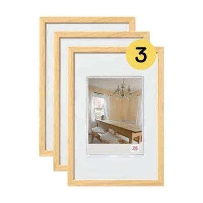 Imagen de walther design BP318K3 Peppers Marco de fotos madera, 13 x 18 cm, pino, paquete 3 unidades