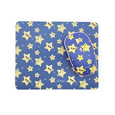 Imagen de Ratón inalámbrico Mr Wonderful Estrellas, Alfombrilla incluida, Wireless con receptor USB, Multicolor