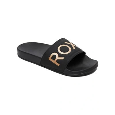 Imagen de Roxy Slippy II, Sandalia Mujer, Black M Gold, 38 EU