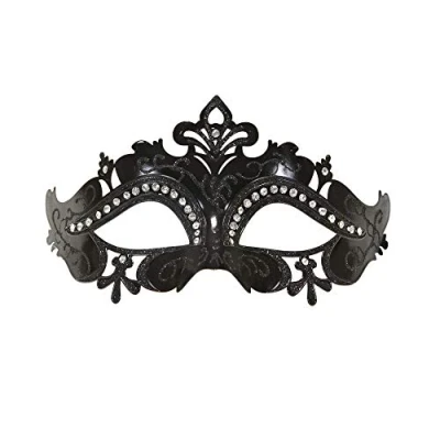 Imagen de WIDMANN vd wdm04741 Máscara murciélago de encaje, color negro, talla única