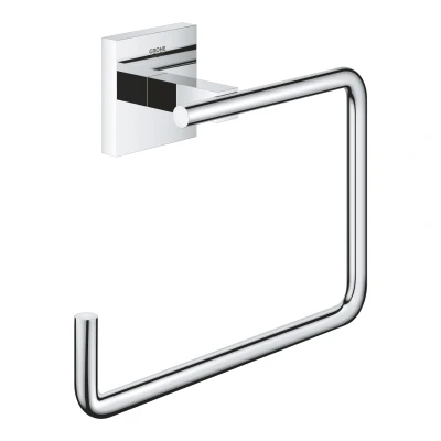 Imagen de GROHE Start Cube QuickFix Toallero individual de argolla, gris mate, para pegar (pegamento QuickGlue A1) o atornillar, ref. 40975DC0