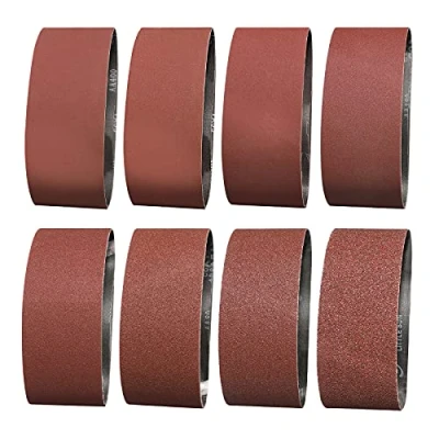 Imagen de Sruhrak Bandas de Lija 75 x 457 mm 1 Cada Uno Granos 40/60 &amp; 2 80/120/180/240/320/400 Lijado Correas Para Lijadora Banda (14 UNIDADES)