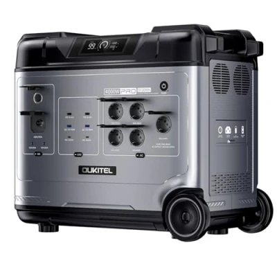 Imagen de OUKITEL P5000 PRO Powerstation 4000 W, 5120 Wh Generador solar con batería LiFePO4, 5 salidas AC para viajes, camping, autocaravana, hogar cortes de energía