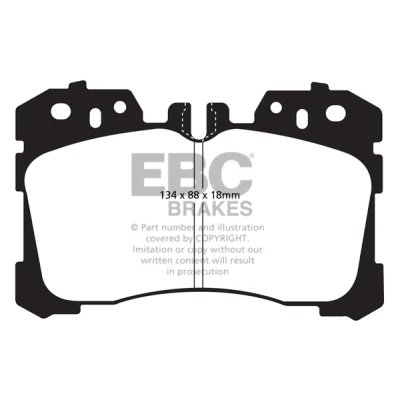 Imagen de EBC Brakes DP41811R Juego de pastillas freno Eje delantero LEXUS: LS IV