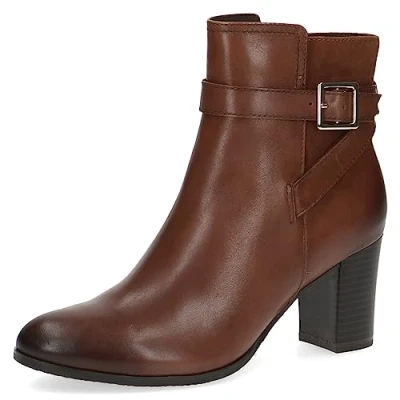 Imagen de CAPRICE 9 25327 41, Botines de tacón con cordones para Mujer, Marrón (Cognac Comb), 37.5 EU