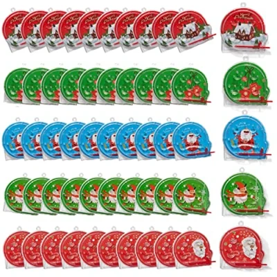 Imagen de THE TWIDDLERS 50 Mini Juguetes Navideños de Pinball para Niños Calendario Adviento y Relleno Calcetines Navidad, Piñata