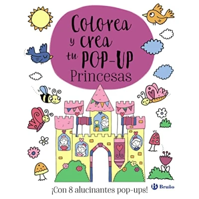 Imagen de Colorea Y crea tu POP up. Princesas (Castellano A PARTIR DE 3 AÑOS MANIPULATIVOS (LIBROS PARA TOCAR, JUGAR PINTAR), UPS Otros libros)