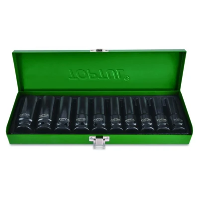 Imagen de Juego de llaves impacto TOPTUL 1/2 &quot; 10 Stk10 11 12 13 14 17 19 21 22 24 mm