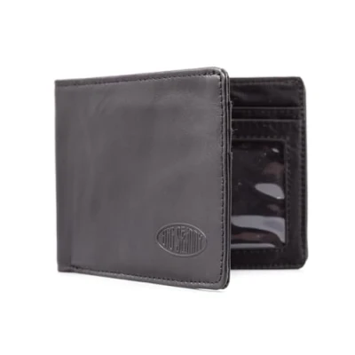 Imagen de Big Skinny Men&#039;s Slimline Leather Bi Fold Slim Wallet, Holds Up to 25 Cards, Black