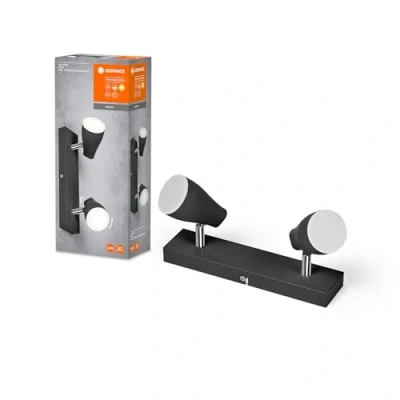 Imagen de LEDVANCE Pear foco de superficie GU10 2 luz negro