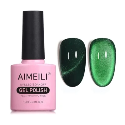 Imagen de AIMEILI 9D Ojo de Gato Esmaltes Semipermanentes para Uñas Sin crueldad Vegano Libre HEMA Magnético Soak Off UV LED Permanentes Esmalte 10ml，757