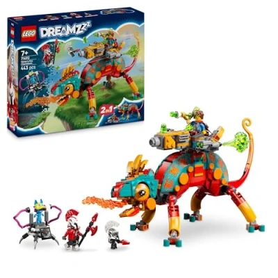 Imagen de LEGO DREAMZzz 2 en 1 Camaleón Llameante de Mateo Figura Animal Fantástico Juguete Transformable a Avión Reactor y Robot Minifiguras inc. Z Blob Regalo para Niños Niñas 7+ Años 71492