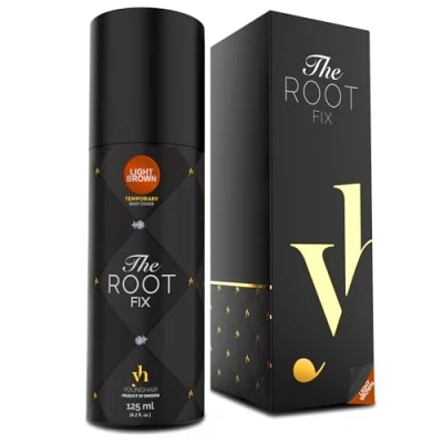 Imagen de Younghair The Root Fix Marrón Claro magic touch pulverización de tinte temporal para retocar las raíces los cabellos blancos/las canas 125ml * Venta