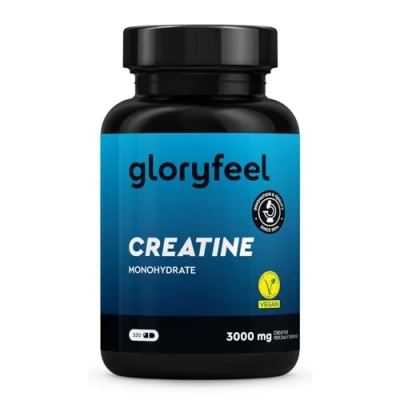 Imagen de Creatina Monohidratada 3.412mg 320 Cápsulas Para la masa muscular, tu entrenamiento, el deporte y fitness 3000mg pura en polvo altas dosis Probado laboratorio Sin aditivos