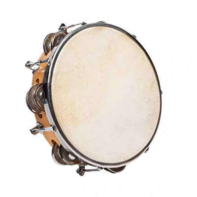 Imagen de Fuzeau 3991 Tamboril de piel natural con platillos, 20 cm