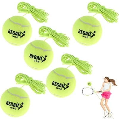 Imagen de Snowtain 5Pcs Tenis Trainer,Cuerda de Goma Alta Elasticidad Entrenamiento Accesorio Principiante para Tenis,Verde