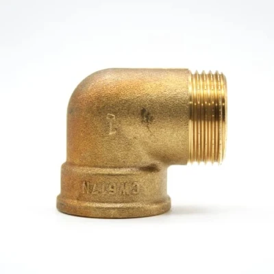 Imagen de DOJA Barcelona Codo Laton Roscado 90º 1&quot; Macho Hembra Grifo para Instalaciones de Riego Conector Codos latón Tuberias Radiadores, Goteo, Aire Comprimido