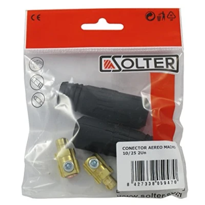 Imagen de Solter Pack de 2 Conectores Aéreos Macho, 10/25 mm, Accesorios Soldadura