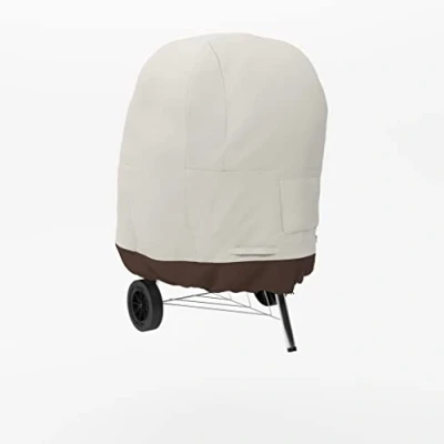Imagen de Amazon Basics Funda protectora para barbacoa, blanco, 67 cm de diámetro