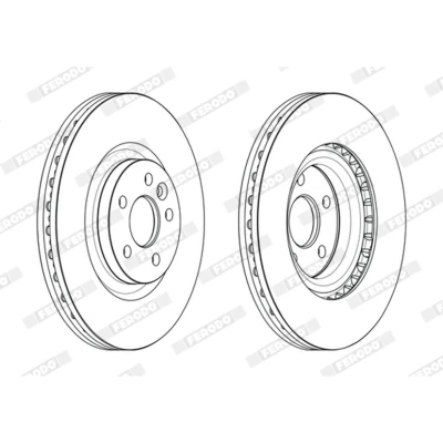 Imagen de FERODO DDF2632C 1 Disco de freno 325 30 5 108 ventilado revestido sin tornillos LAND ROVER: Range Rover Evoque, Discovery Sport