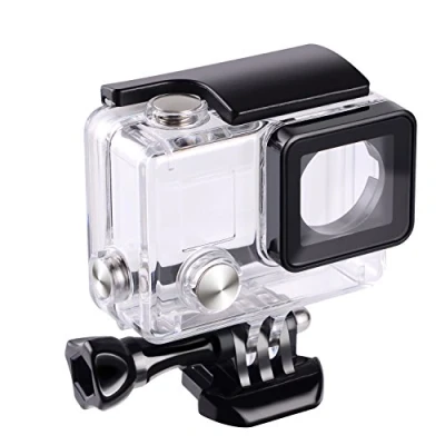 Imagen de Suptig Funda Resistente al Agua Protectora para Compatible for GoPro Hero 4, 3 + y (para Uso bajo el Agua, hasta 45 m)