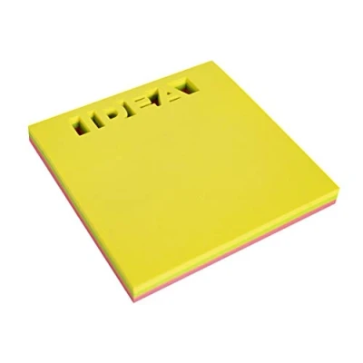 Imagen de APLI 18337 Notas adhesivas troquelado IDEA 75 x mm bloc de hojas 3 colores surtidos fluorescentes