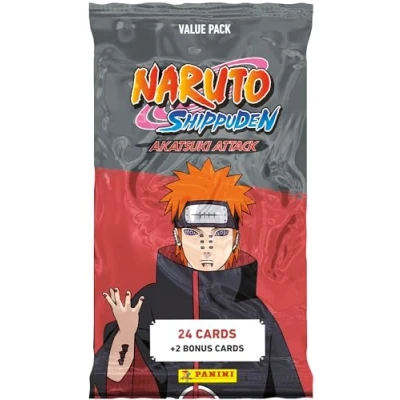 Imagen de Panini Naruto Shippuden Trading Cards 2 Fat Pack 24 Cartas + Tarjetas de bonificación (004629B26FP)