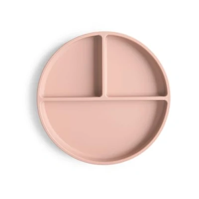 Imagen de mushie Platos de Silicona para Niños con Ventosa Antideslizante Accesorios Aprendizaje Bebés y Pequeños Sin BPA Resistente al Lavavajillas Microondas Blush