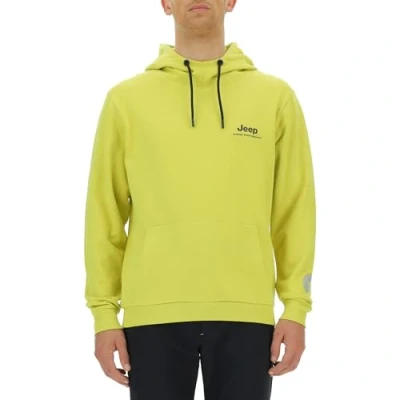Imagen de JEEP O102929 I002 XP Sudadera Capucha Hombre Bolsillo Frontal Estampado Trasero Grande Símbolo Xtreme Performance JX23A Celery L