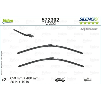 Imagen de Limpiaparabrisas Valeo 572302 delante Escobilla con hoja plana Top Lock sin calentamiento VOLVO: XC60 II