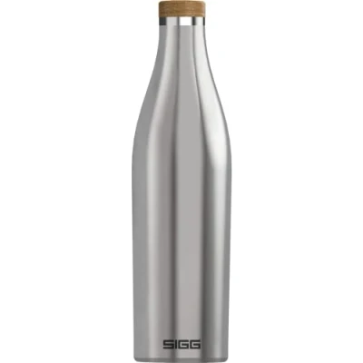 Imagen de SIGG Meridian Brushed Cantimplora metálica (0.5 L), botella hermética sin sustancias nocivas, de acero inoxidable aislante para bebidas frías y calientes