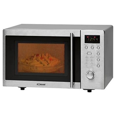 Imagen de Bomann MWG 2211 U CB 20L 800/1000W Microondas, 20 litros, Acero Inoxidable, Plata