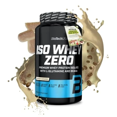 Imagen de BioTechUSA Iso Whey Zero Premium Protein Isolate Grass Fed Enzyme Free Sugar and Gluten free, 908 g, Tiramisu