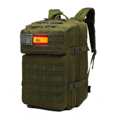 Imagen de smallrun Mochila militar Táctica 45L Durable del ejército Gran Capacidad Crossfit Impermeable Montañismo, Senderismo, Acampada (45L, Verde)